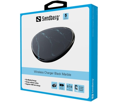 Sandberg Wireless Charger Black Marble
