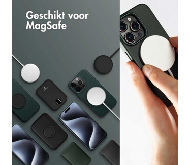 Accezz Leather Bookcase 2-in-1 met MagSafe voor de Apple iPhone 18 Pro Max / 17 Pro Max - Cedar Green
