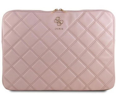 Guess Quilted Big 4G Logo Universele Laptoptas (16") - Roze Roze