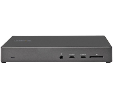 Startech.com USB C Dock - Triple 4K Monitor USB Type-C Docking Station - 100W Power Delivery - DP 1.4 Alt Mode & DSC, 2x DisplayPort 1.4/HDMI 2.0 - 6xUSB (2x 10Gbps) - Windows/Chrome