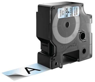 Dymo D1 -Standard Labels - Black on Transparent - 24mm x 7m
