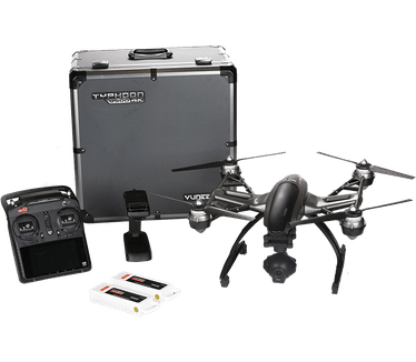 Yuneec Typhoon Q500 4K - Trolleyset [Typhoon Q500 4K, ST10+, CGO3 4K Steadygripp, 2 Akkus, Alukoffer mit Trolleygriff] (YUNQ4KTEU) - Zilver, Zwart