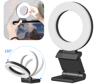 Vijim CL07 Laptop Ringlamp met Klem