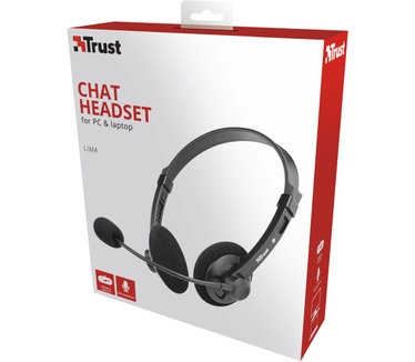 Trust Lima Chat headset for pc and laptop (Zwart)