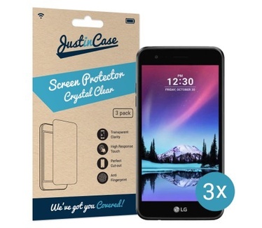 Just in Case LG K4 (2017) Screenprotector - 3 stuks - Crystal Clear