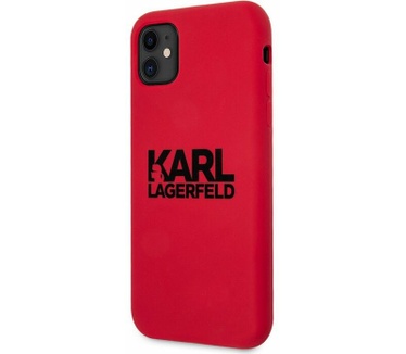 Karl Lagerfeld Silicone Back Case - Apple iPhone 11 (6.1") - Rood Rood