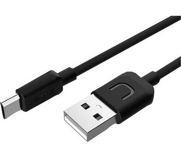 Usams U-Turn Standaard USB naar MicroUSB Kabel (100cm) - Zwart