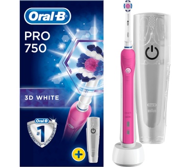 Oral-B Pro 750 3DWhite Elektrische Tandenborstel + Reisetui