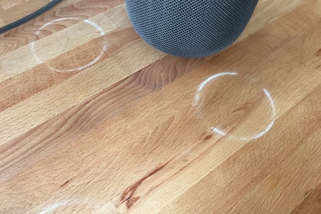 Apple Homepod witte sporen. Foto: Jon Chase