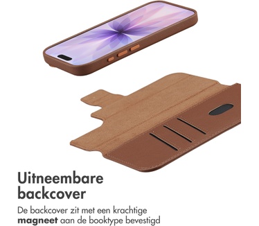 Accezz Leather Bookcase 2-in-1 met MagSafe