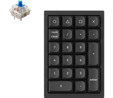 Keychron Q0 QMK, Gateron G Pro Blue, Zwart