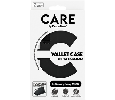 PanzerGlass CARE Feature Wallet Case Kickstand Samsung A55 5G