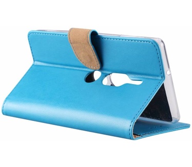 Luxe Lederen Bookcase hoesje voor de Sony Xperia XZ2 Premium - Blauw (Sony Xperia XZ2 Premium) Blauw