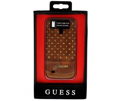 Guess Samsung Galaxy S4 Mini I9190, I9192 en I9195 Originele Gianina Hardcase achterkant hoesje - bruin Bruin