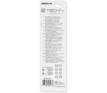 Techly Lithium Button Batteries CR2032 (set of 5 pcs) IBT-KCR2032