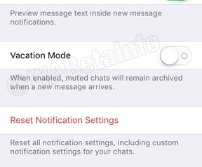 Vakantiemodus WhatsApp
