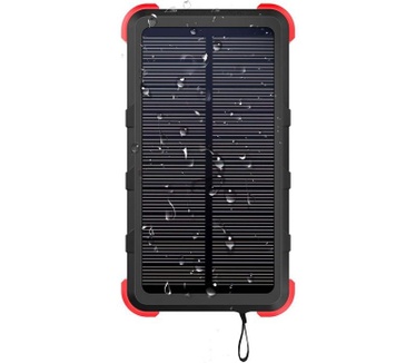 Outxe Outxe Solar Rugged Power Bank 10000mAh - Zwart/Rood