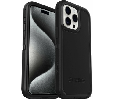 Otterbox Defender XT Series voor iPhone 15 Pro Max, Black (iPhone 15 Pro Max) Zwart