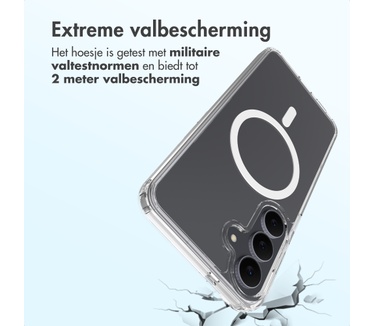 Accezz Xtreme Impact Backcover met MagSafe voor de Samsung Galaxy S26 FE - Transparant