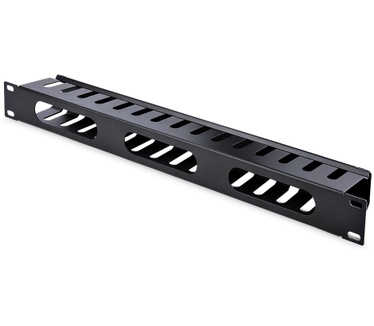 Startech.com 1U Horizontale Kabelgoot met Deksel voor 19" Server Rack - Vingergoot Kabelmanagement Paneel met Open Sleuven - Raceway Panel