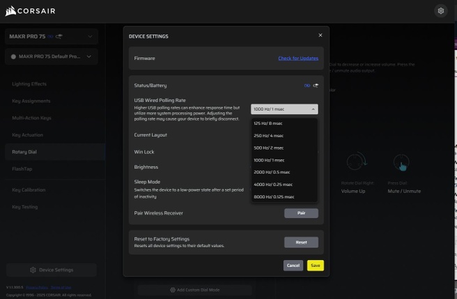 Corsair MAKR PRO HE - software: Web-Hub