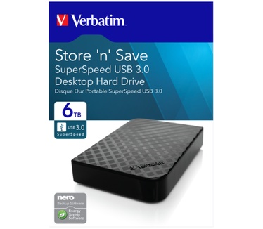 Verbatim Store 'n' Save USB 3.0 6TB Zwart