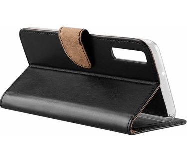 Luxe Lederen Bookcase hoesje voor de Samsung Galaxy A7 2018 - Zwart