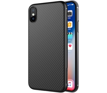 Nillkin HardCase Synthetic Carbon - iPhone XS Max (6.5") - Zwart  Zwart
