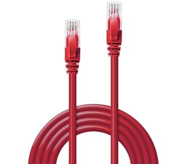 Lindy RJ-45/RJ-45 Cat6 1m Rood