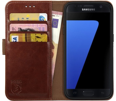 Rosso Element Samsung Galaxy S7 Hoesje Book Cover Bruin (Samsung Galaxy S7) Bruin