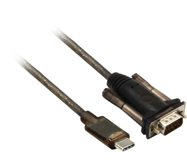 ACT AC6002 USB-C to Serial Adapter Transparant, Zwart