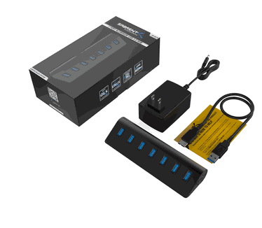 Sabrent 7 Port Aluminum USB 3.0 Hub
