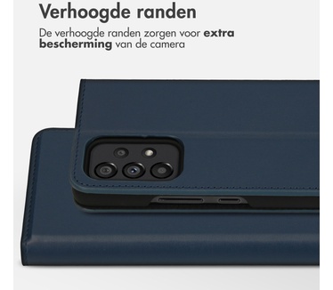Accezz Premium Leather Slim Bookcase Samsung Galaxy A53 - Donkerblauw