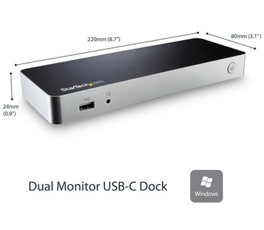 Startech.com Dual-Monitor USB-C docking station met MST 5x USB 3.0 poorten