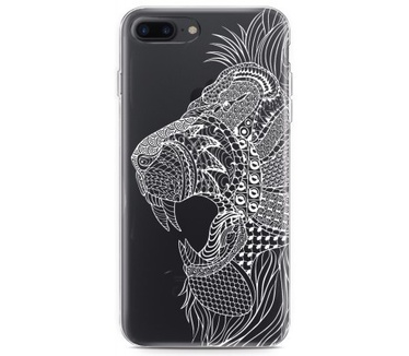 Just in Case iPhone 7 Plus hoesje Leeuw Mandala wit