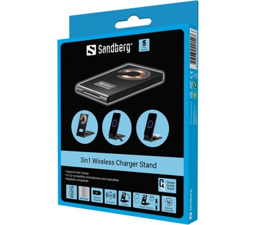 Sandberg 3in1 Wireless Charger Stand