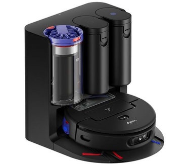 Dyson Spot+Scrub AI, robotstofzuiger, droge en natte reiniger, zelfreinigende natte rol, 4× zuigkracht op tapijt, automatische lediging, AI-vlekverwijdering (zwart/blauw)
