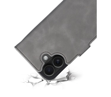 Mobiparts Classic Wallet Case Apple iPhone 16 Granite Grey (MagSafe Compatible)