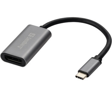Sandberg USB-C to DisplayPort Link Grijs, Wit