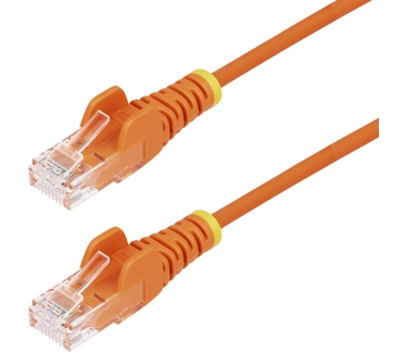 Startech.com 1,5m Dunne CAT6 Ethernet Kabel, Oranje, Snagless, 100W PoE, UTP, LSZH, 28AWG Pure Koperdraad, Slim RJ45 Netwerk Patchkabel met Trekontlasting, Fluke Getest