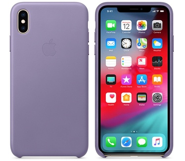 Apple iPhone Xs Max Leather Case (iPhone XS Max) Paars