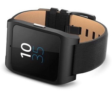 Sony SmartWatch 3 (leren band) Zwart (Bruin, Zwart)