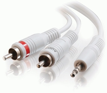 CablesToGo 1m 3.5mm Male to 2 RCA-Type Male Audio Y-Cable - iPod