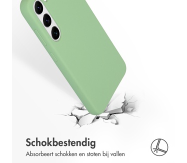 Accezz Liquid Silicone Backcover Samsung Galaxy S23 - Groen
