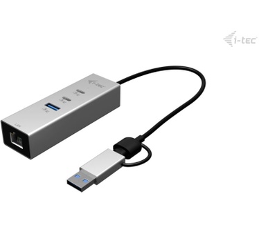 i-tec USB-C/USB-A Metal HUB 3 (2x USB-C, 1x USB-A) Port + 2.5GLAN