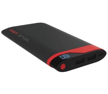 Cygnett ChargeUp Digital 6000mAh (Zwart/Rood)