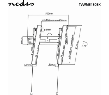 Nedis TVWM5130BK