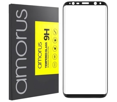 Amorus Full Cover Glass Samsung Galaxy S8 Protector - Curved Edges - Black