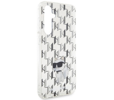 Karl Lagerfeld Monogram Choupette - Samsung Galaxy S23 FE - Clear Transparant
