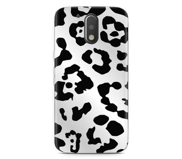 Just in Case Motorola Moto G4 Play Hoesje Luipaard Zwart Wit